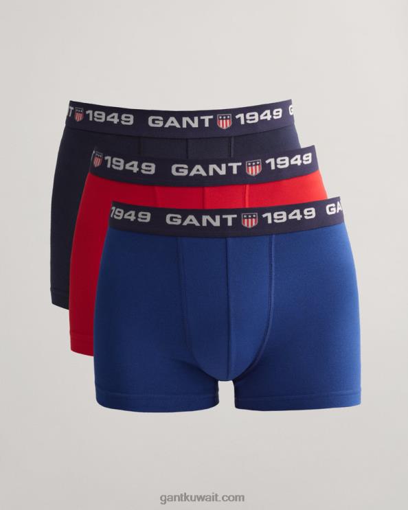 3 قطع من جذوع الدرع الرجعية ازرق غامق GANT رجال ZHL2Z550