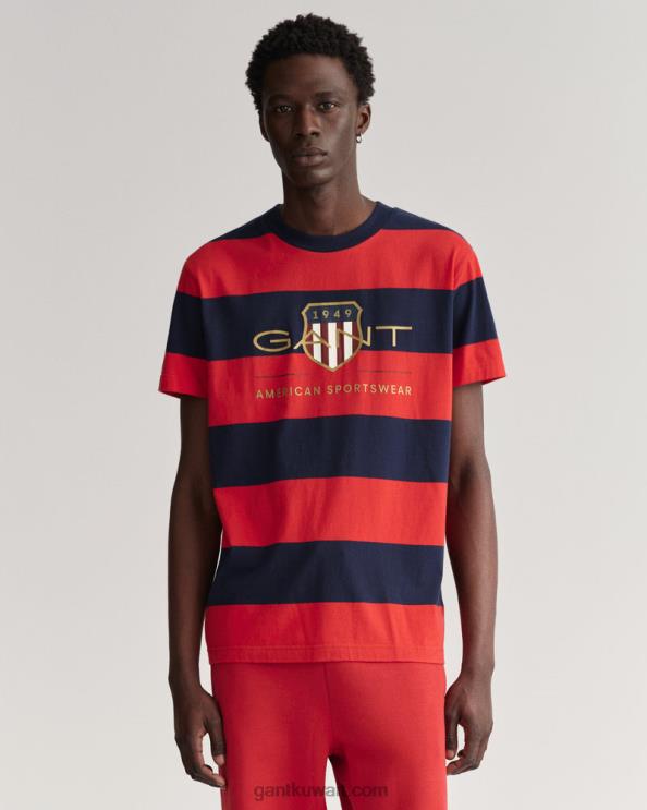 قميص درع شريط الأرشيف أحمر فاتح GANT رجال ZHL2Z165