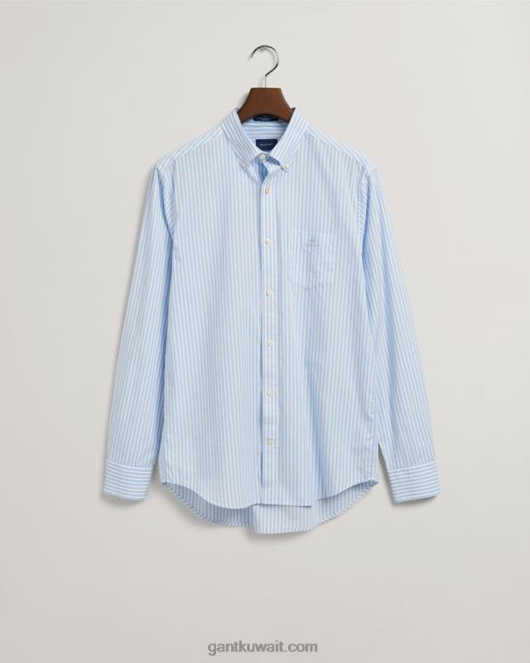 قميص مقلم بقماش عادي كابري الأزرق GANT رجال ZHL2Z26