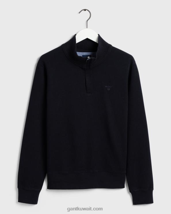 قميص من النوع الثقيل مضلع نصف سحاب القوات البحرية GANT رجال ZHL2Z263