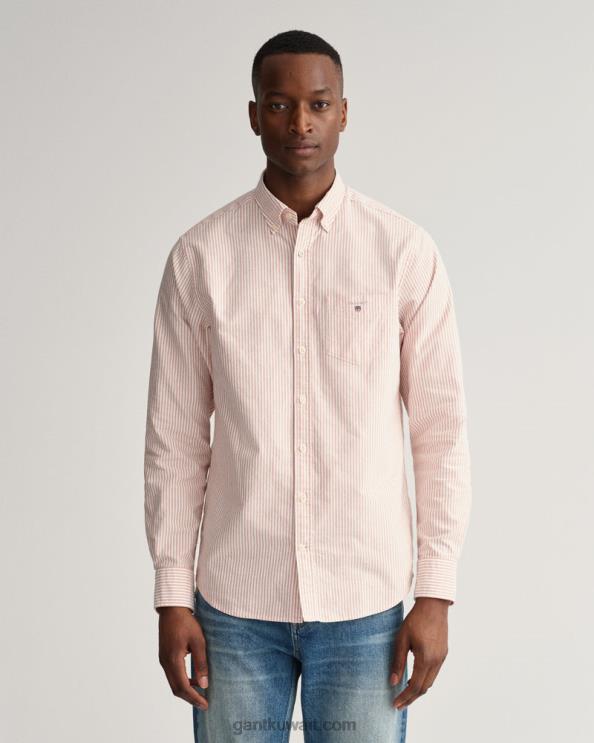 قميص أكسفورد مصرفي عادي برتقالي ذهبي GANT رجال ZHL2Z36