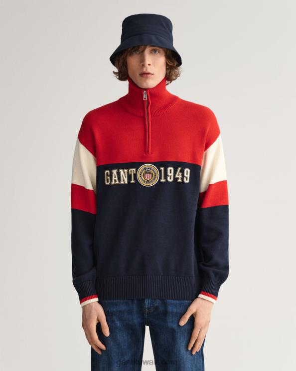 سترة نصف الرمز البريدي درع كريست روبي الأحمر GANT رجال ZHL2Z361