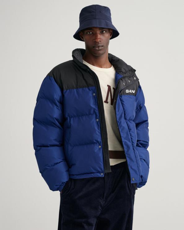 سترة مبطنة مسدودة ازرق غامق GANT رجال ZHL2Z367