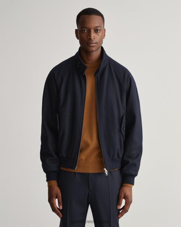 سترة هارينغتون من الصوف المساء الأزرق GANT رجال ZHL2Z377