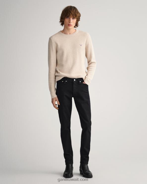 بنطال جينز ماكسين بقصة نحيفة للغاية أسود GANT رجال ZHL2Z407