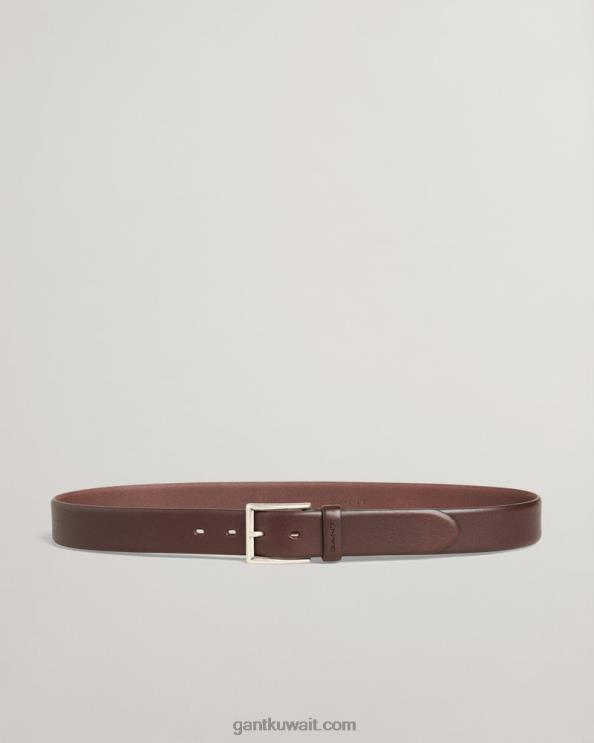 حزام جلد كلاسيكي بني غامق GANT رجال ZHL2Z451