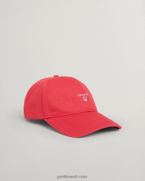 قبعة قطنية من نسيج قطني روبي الأحمر GANT رجال ZHL2Z479