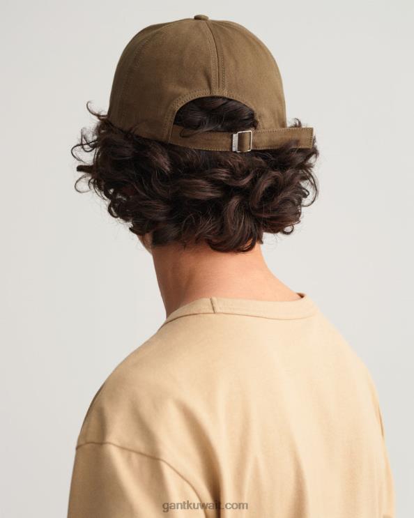 قبعة قطنية من نسيج قطني صياد الأخضر GANT رجال ZHL2Z487