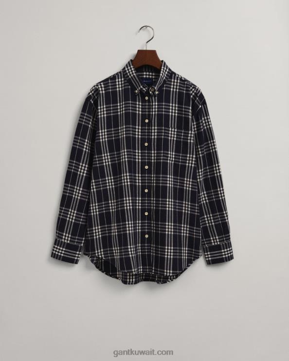 قميص من الفانيلا المريح المساء الأزرق GANT نحيف ZHL2Z581