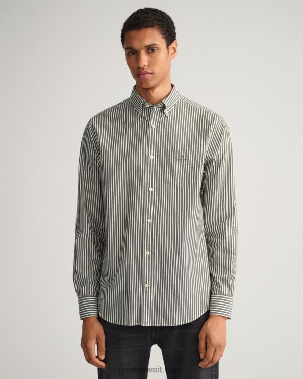 قميص مقلم بقماش عادي العاصفة الخضراء GANT رجال ZHL2Z60