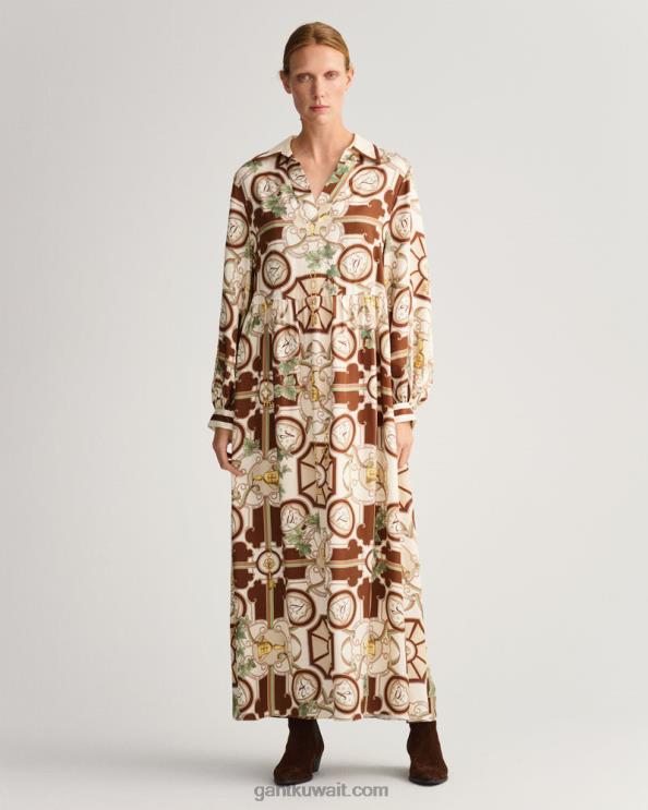 فستان امريكان لوكس ماكسي الكتان GANT نحيف ZHL2Z647