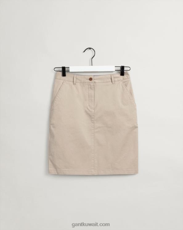 تنورة شينو كلاسيكية متناسقة الرمال الجافة GANT نحيف ZHL2Z652