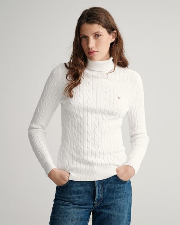 تمتد الياقة المدورة كابل القطن قشر البيض GANT نحيف ZHL2Z702