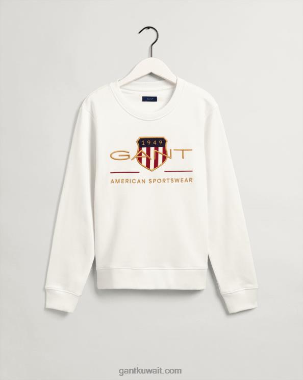 السيدات الأرشيف درع طاقم الرقبة عرق قشر البيض GANT نحيف ZHL2Z719