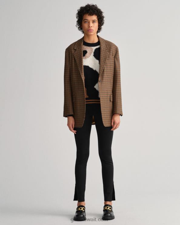 طماق جيرسي بسحاب جانبي خشب الإيبوني الأسود GANT نحيف ZHL2Z739