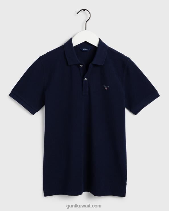 قميص بولو بيكيه الأصلي للمراهقين المساء الأزرق GANT شباب ZHL2Z795