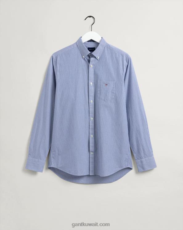 سليم صالح قميص بنطلون واسع من القماش الكلية الزرقاء GANT رجال ZHL2Z82