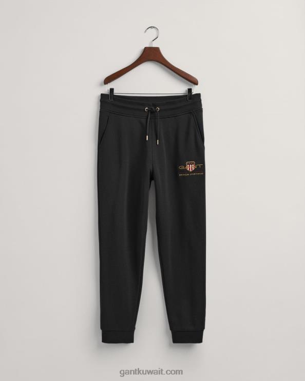 أرشيف درع sweatpants أسود GANT رجال ZHL2Z265