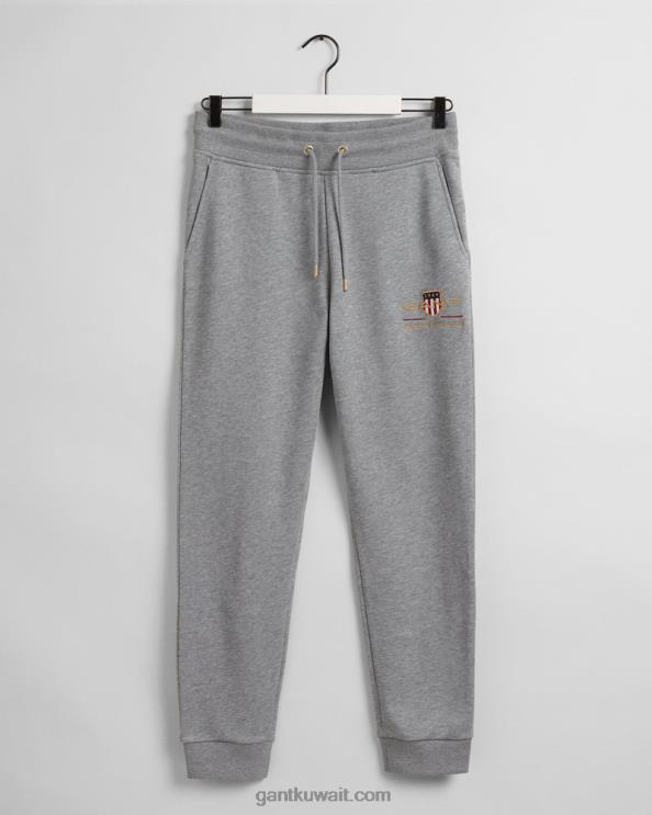 أرشيف درع sweatpants مزيج الرمادي GANT رجال ZHL2Z270